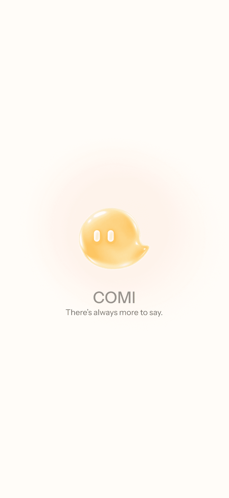 COMI 欢迎页浅色模式界面